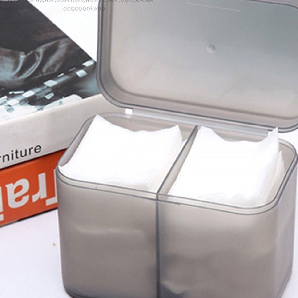 Double Compartment Nail Wipes Box Large Capacity Makeup Storage Box Makeup Brushes Organizer