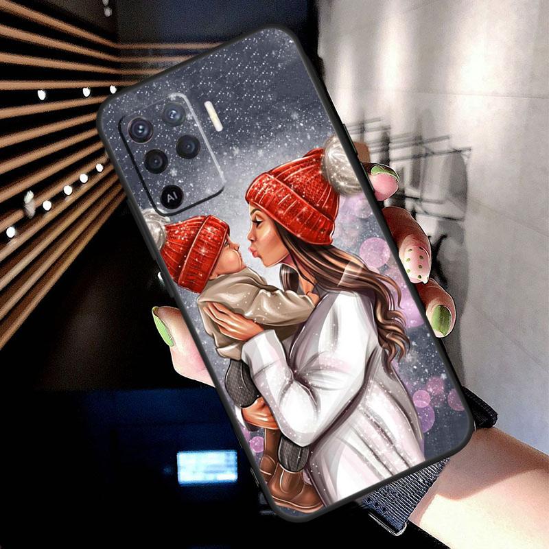 Super Mom Baby Girl Son Daughter Case For Oppo A78 A98 A18 A38 A58 A60 A80 A40 A77 A57 A17 A74 A54 A94 A96 A76 A16 A15 A5 Pro