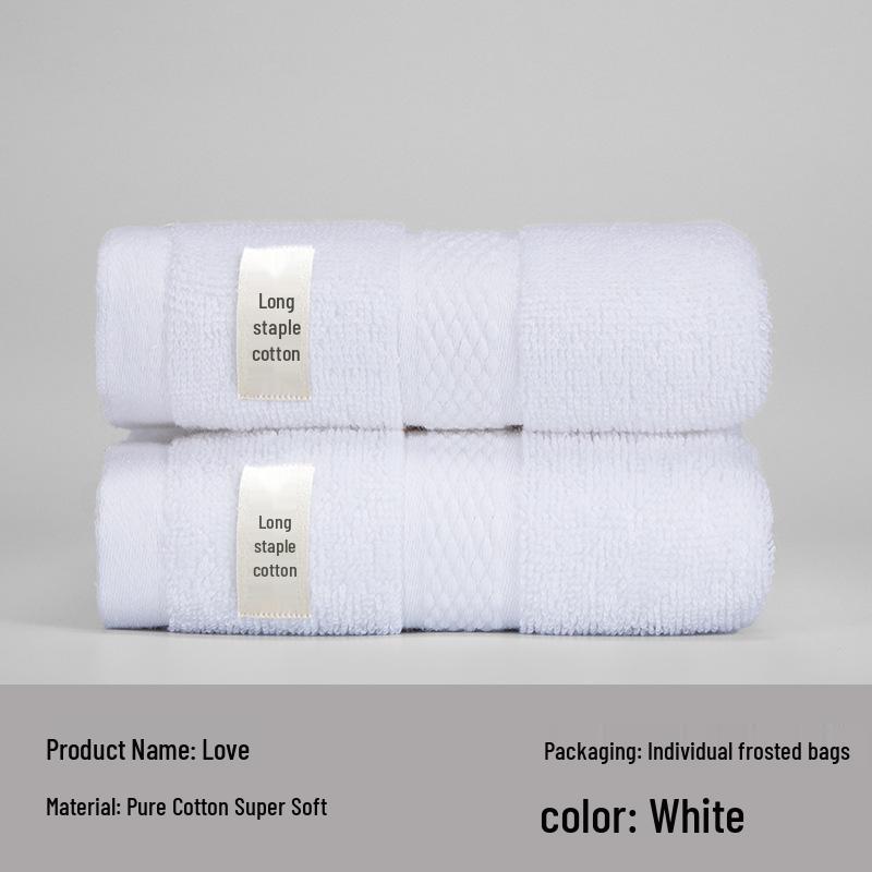 Xinjiang Long-Staple Pure Cotton Face Towel - Soft, Thick, and Absorbent for Adults 32×68 cm