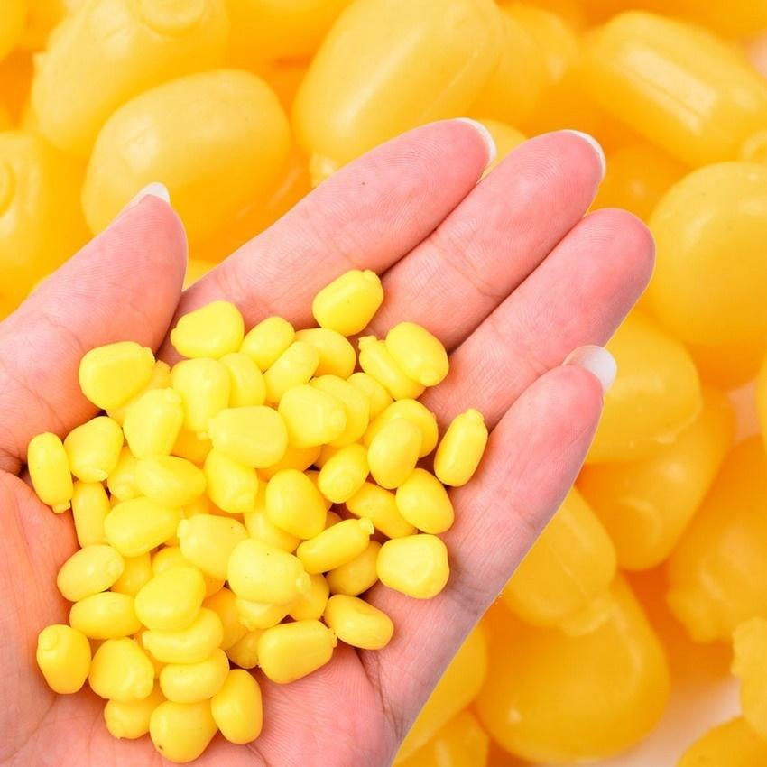 50Pcs Colored Carp Fishing Flavour Grass Carp Bait Corn Soft Pellet Lure Creamy Corn Fragrance Bait Fishing