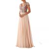 2022 Spring/Summer V-Neck Chiffon Splicing Evening Dress for Women