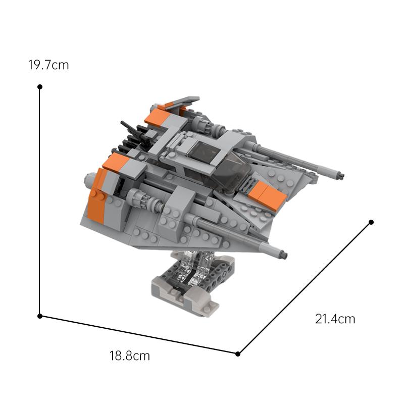 Buildmoc Space Wars T-47 Snow Airspeeder Fighters MOC Set Building Blocks Kits Toys for Children Kids Gifts Toy 453PCS Bricks