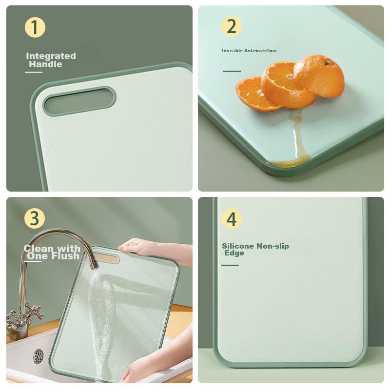 Mold-Resistant Cutting Board, Fruit And Baby Food Board, Double-Sided Chopping Block for Home Use, Sticky Plastic Cutting Board, 36*26*1