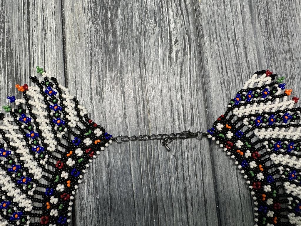 Tradycyjna ukraińska sylianka z czeskiego koralika HatynkaUA Naszyjnik ręcznie robiony (SUN999_56)