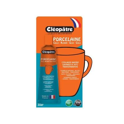 Adeziv porțelan - Cléopâtre - 30g - Transparent - Rezistent la spălări - Fără solvent
