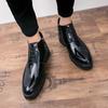 Fashion Hidden Heels 6cm Patent Leather Boots Men Autumn New Fashion High Quality Black Cowboy Boots Mens Dress Boots Botas De Trabajo54