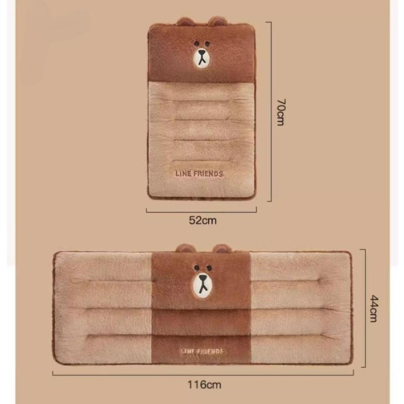 Winter Warm Car Waist Cushion Seat Supports Cartoon Cute Plush Cushion Chair with Thick Non Slip Design Integrated Cushion