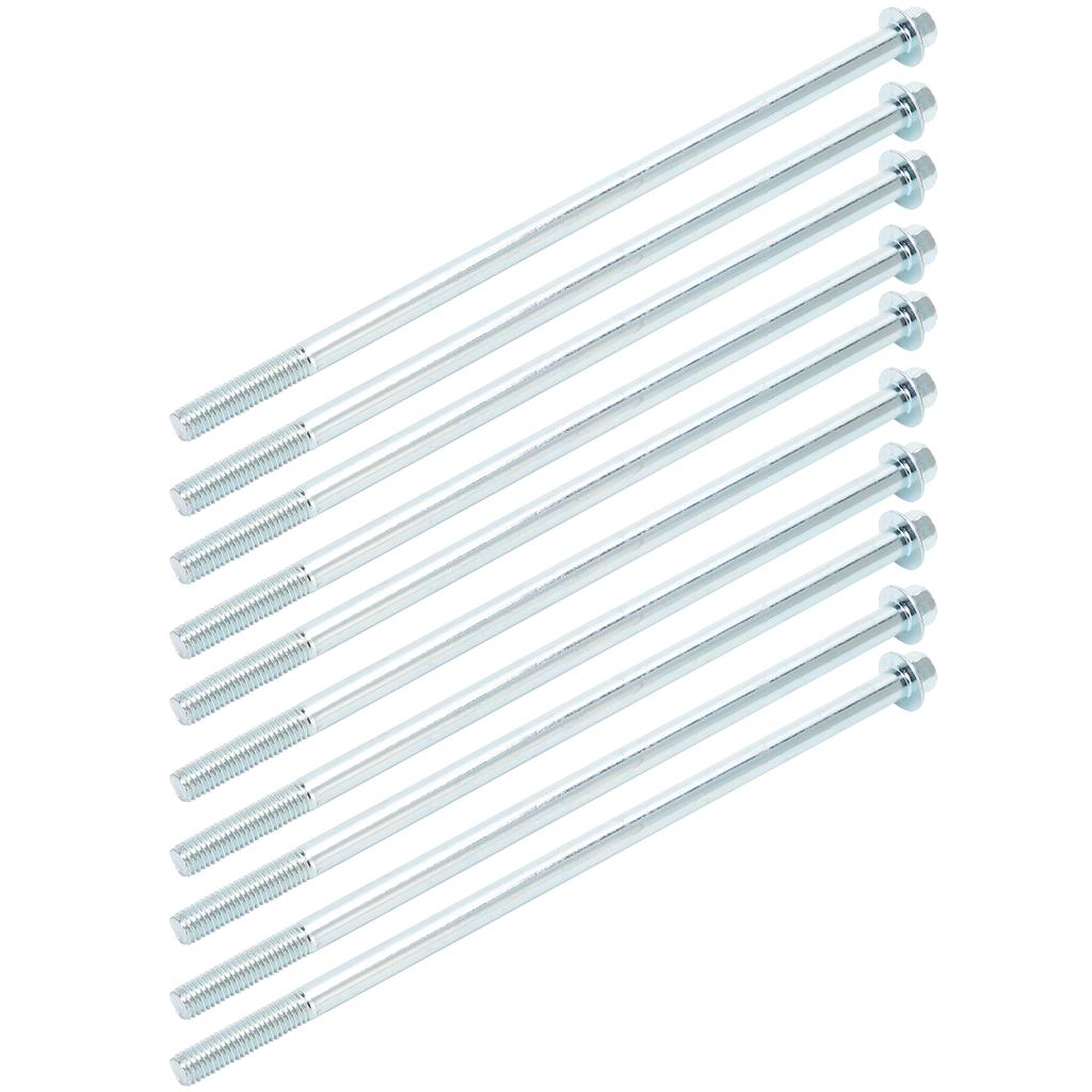 10Pcs M8x210 Motor Bracket Screw Gasoline Hex Flange Long Bolts Fastener Accessory