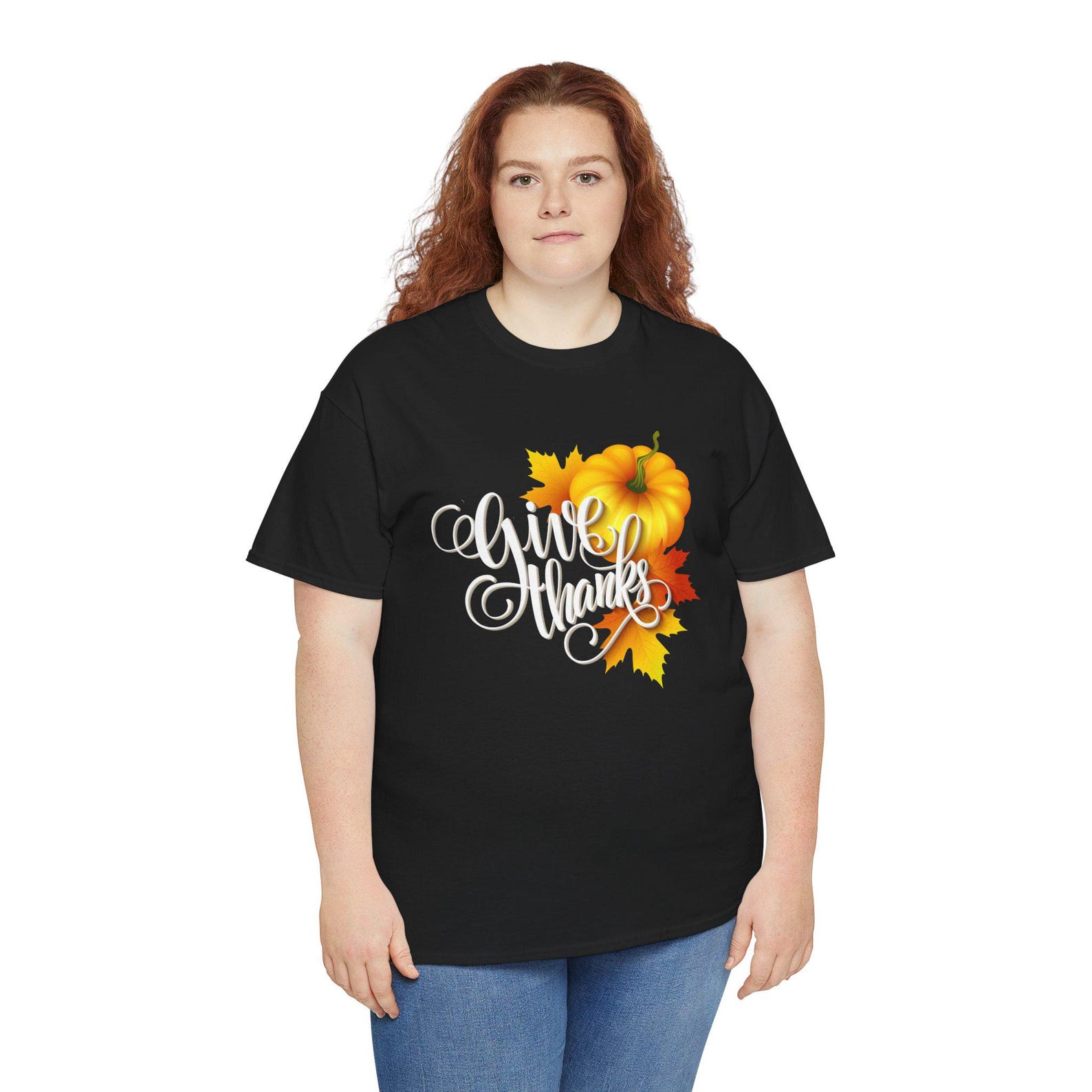 Thanksgiving Give Thanks Graphic Tee - Autumn Apparel 3XL