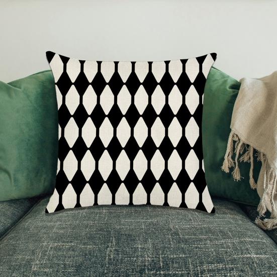 Printed Pillow Cover Geometric Pattern Resistant Decoration Non-Fading Washable Pillowcase Wear Couch Cushion Cover