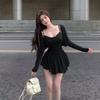 Spicy Girl Three-Piece Set: Sun Protection Cardigan, Camisole Top & Pleated Skirt