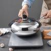 Durable 30-42cm Wok Pot Lid Universal Anti-scalding Frying Pan Cover Reusable Thickened Bowl Cover Restaurant Kitchenware