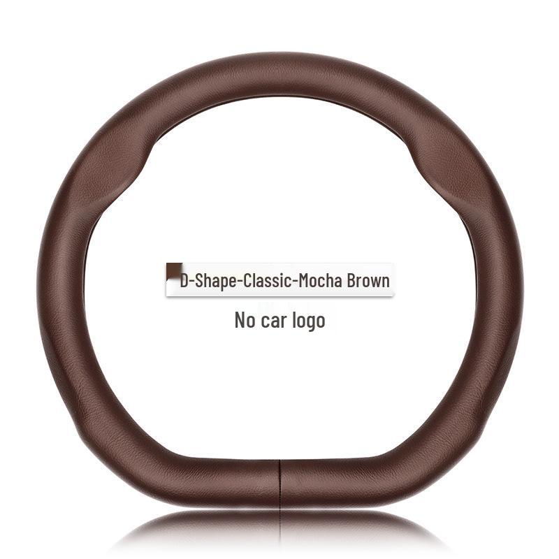 Genuine Leather Luxgen Steering Wheel Cover - Universal Fit for U6, Big 7, S5, U5, 7MPV, Na 5, Rui 3 Models