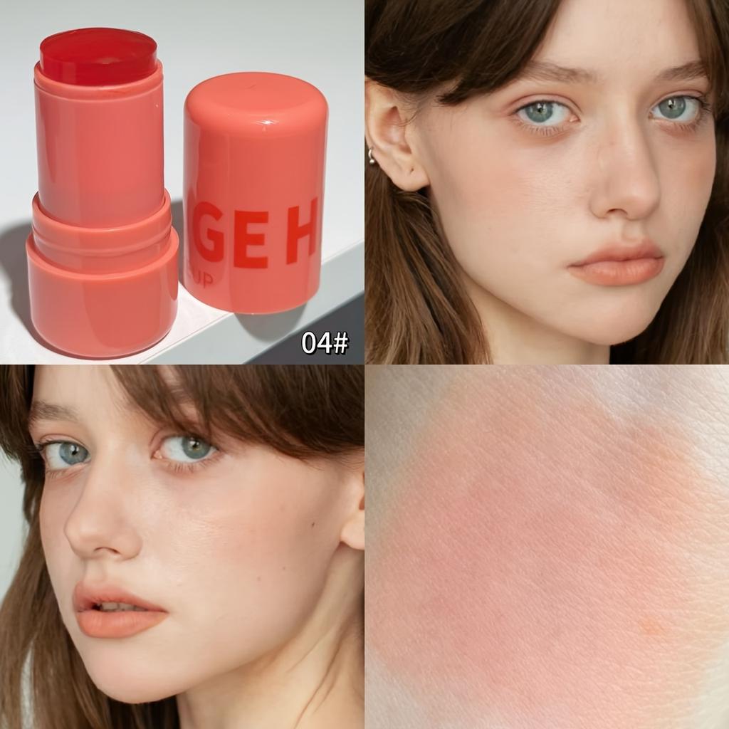 Herorange Milk Jelly Watercolor Blush Stick, Lip & Cheek Multi-Use Lazy Contour, Brightening & Long-Lasting Blush.