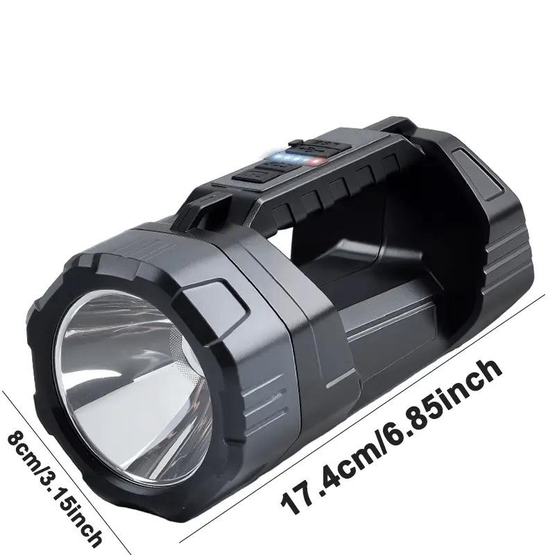 Ultra Bright Remote LED Flashlight with Solar Charging, One Hand Grip, Digital Power Display, Emergency Flash,power Outage, Emergency Situation