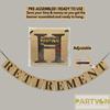 Kraft Happy Retirement Banner – No DIY Required, Classy Retirement Decorations Paper Bunting Party Supplies Banner Sign