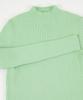 Titibait Rollkragen Rippstrickpullover ACXP3870 Klein Hellgrün Damen