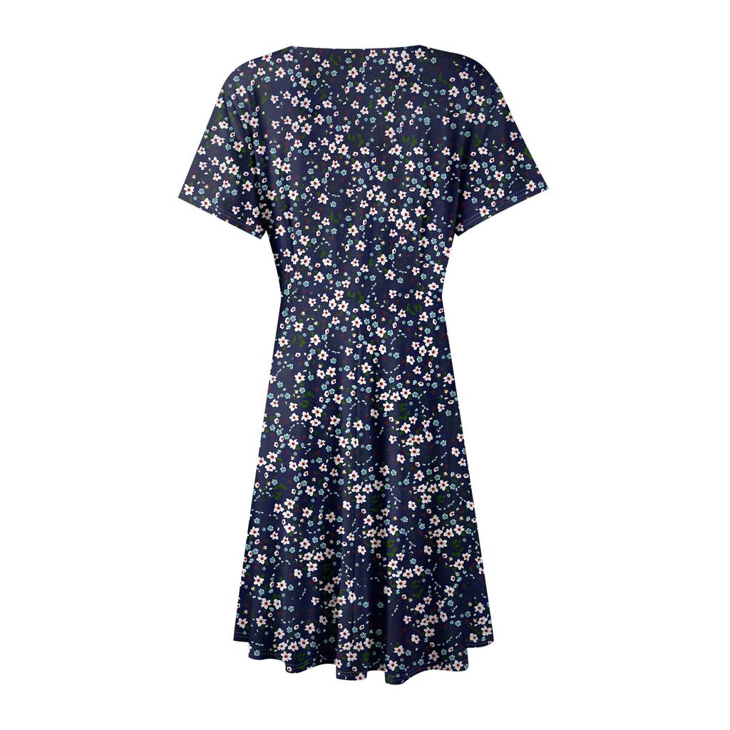 Dámské letní šaty Volné Plážové Dovolenkové Ležérní Hluboký Výstřih do V Vesta Šaty Elegantní Košilové Šaty