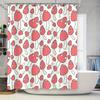 Red Mushroom Pattern Shower Curtain Cute Unique Decor for Your Bathroom
