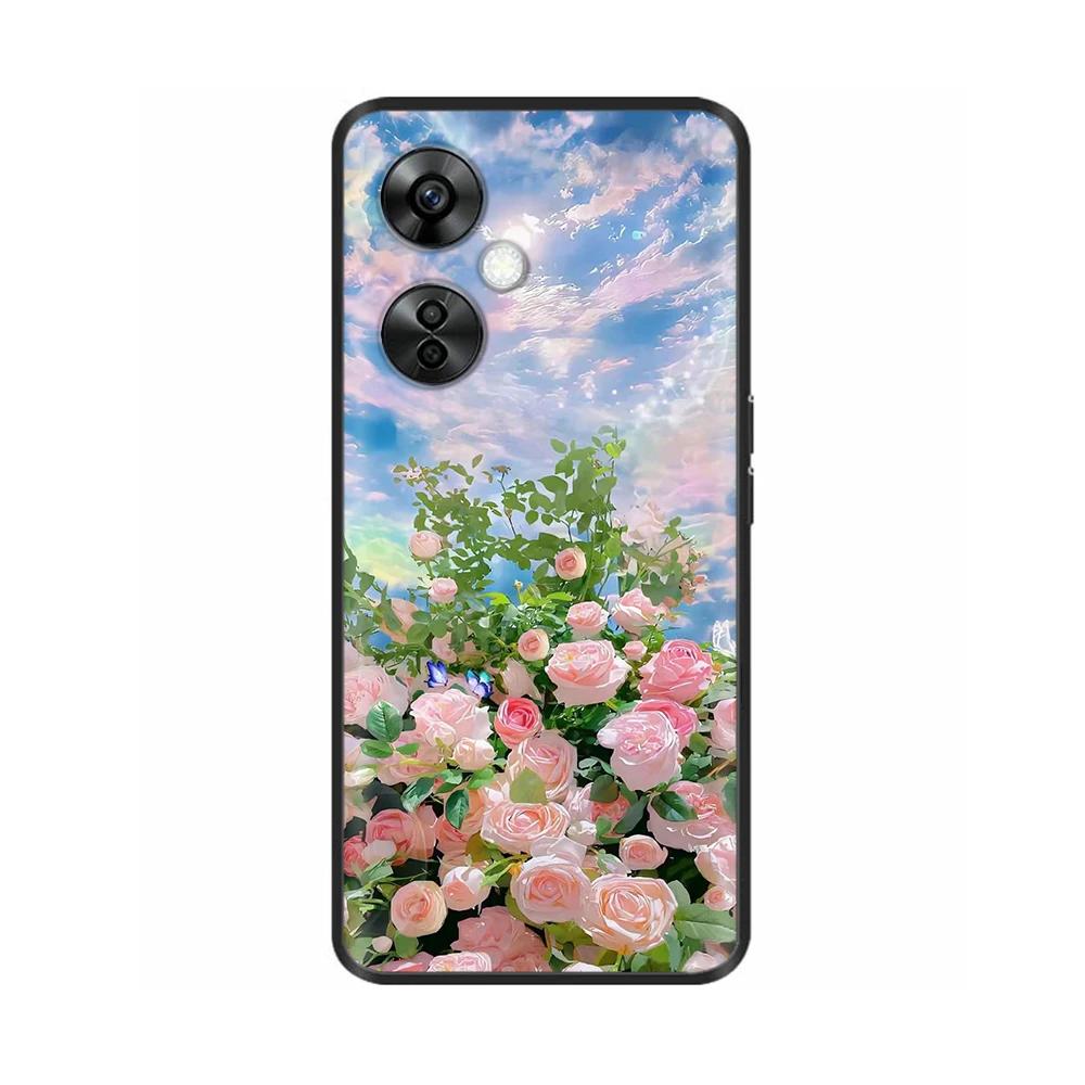Für OnePlus Nord CE 3 Lite 5G Hülle Blume Silikon Weiche Rückseite Für Oneplus Nord CE3 5G NordN30 Handyhülle Schutzhülle