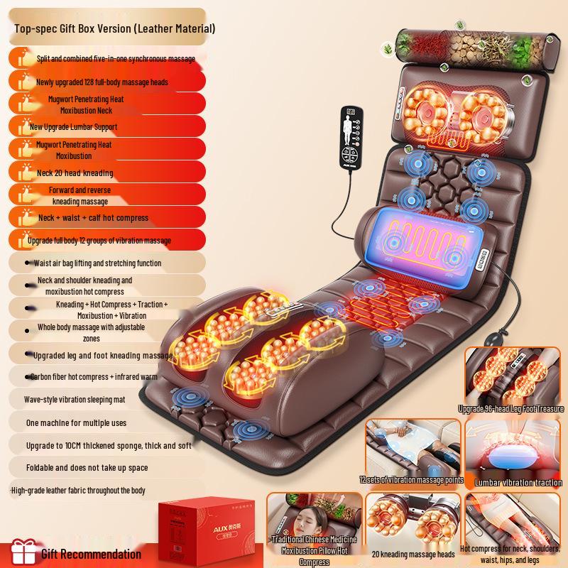 All-Body Multi-Function Electric Massage Mat: Neck, Shoulder, Back, Waist, and Cervical Spine Hot Compress Recliner