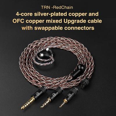 TRN Headphone Upgrade Line 4 -share Copper Silver Mixed Line 2.5/3.5/4.4 Replaceable Audio Plug Headphones Cable