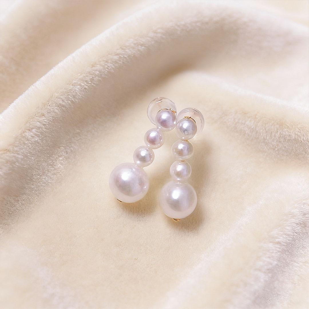 Simple Natural Freshwater Pearl Stud Earrings Female S925 Tremella Needle Niche Light Luxury High-end Design Balance Beam Stud Earrings 2026