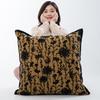 Medieval Style B & B Hotel Throw Pillow Cushion Sofa Living Room Pillowcase Backrest Pad - Soft Fabric Decorative Cushion