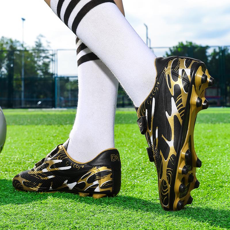 Boys Football Boots Spike Rubber Soft Sole Kid's Professional Artificial Turf Training Football Boots for Girls