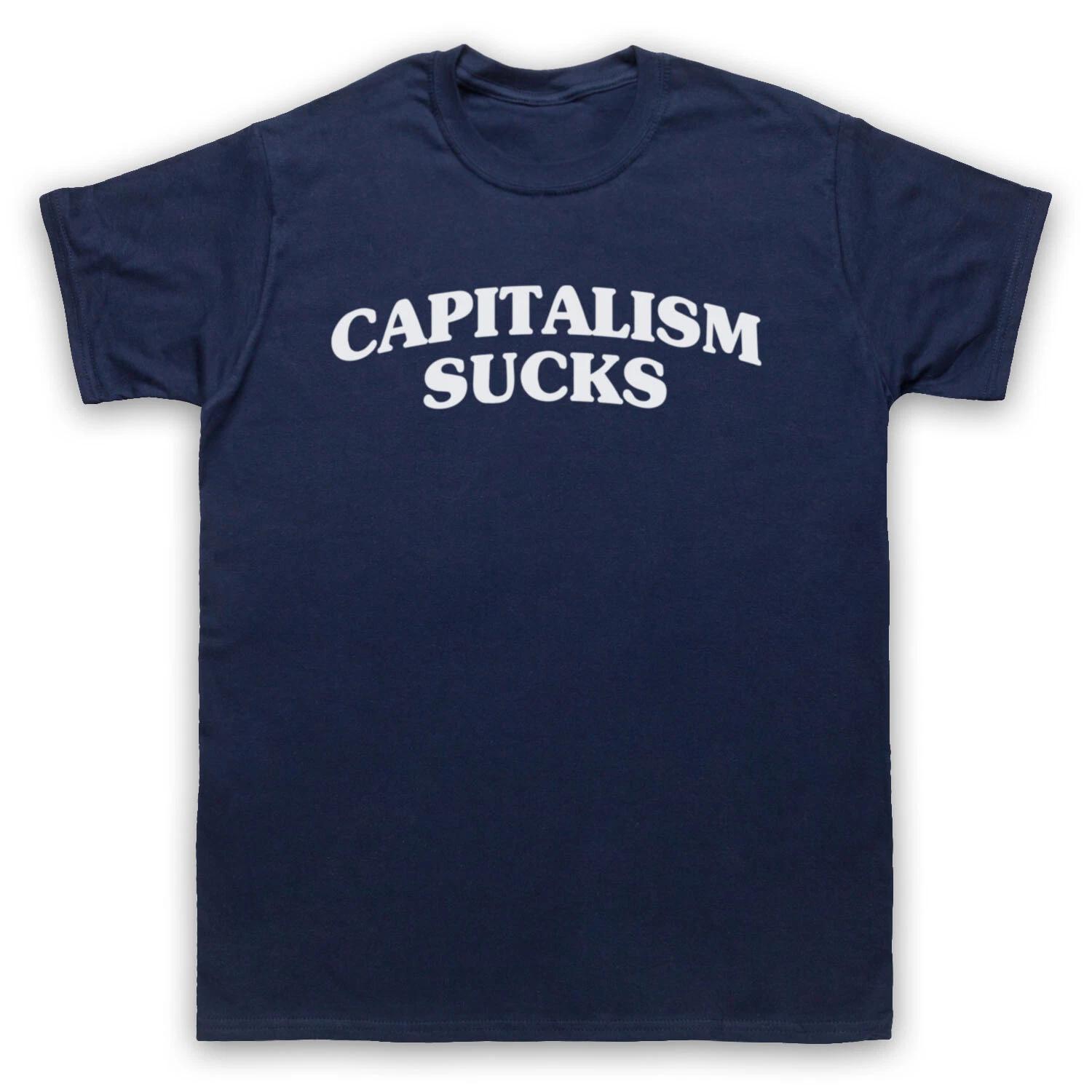 CAPITALISM SUCKS - FUNNY SLOGAN Mens T-Shirt 2XL