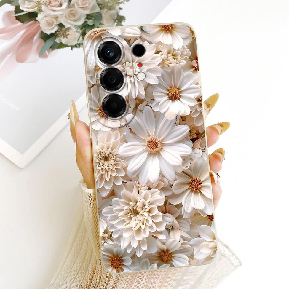 Hülle Für Tecno Camon 50 4G Cover CN5 Luxus Mode Blumen Kawaii Niedlich Bemalt Stoßfest Silikonhülle Für Techno Camon 50 4G