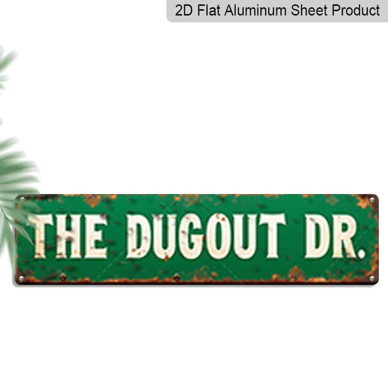 

15.7×3.94inch Vintage Green THE DUGOUT Metal Sign, Aluminum Sign / Decorative Sign, Themed Wall Art for Sports Bar, for Man Cave Decor, Classic 40cm x 10cm