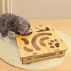 Cat Nail File Enrichment Box with Ball Pet Nail Scratch Board Treats Box for Indoor Cats Self Entertaining Toy Interactive Play