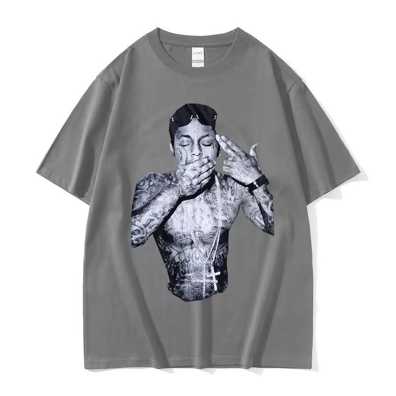 2026 Rapper Lil Wayne Print Graphic T Shirt Unisexs Cool Hip Hop Gothic Clothing TShirts Y2k Unisex Retro Oversized Tees Unisex