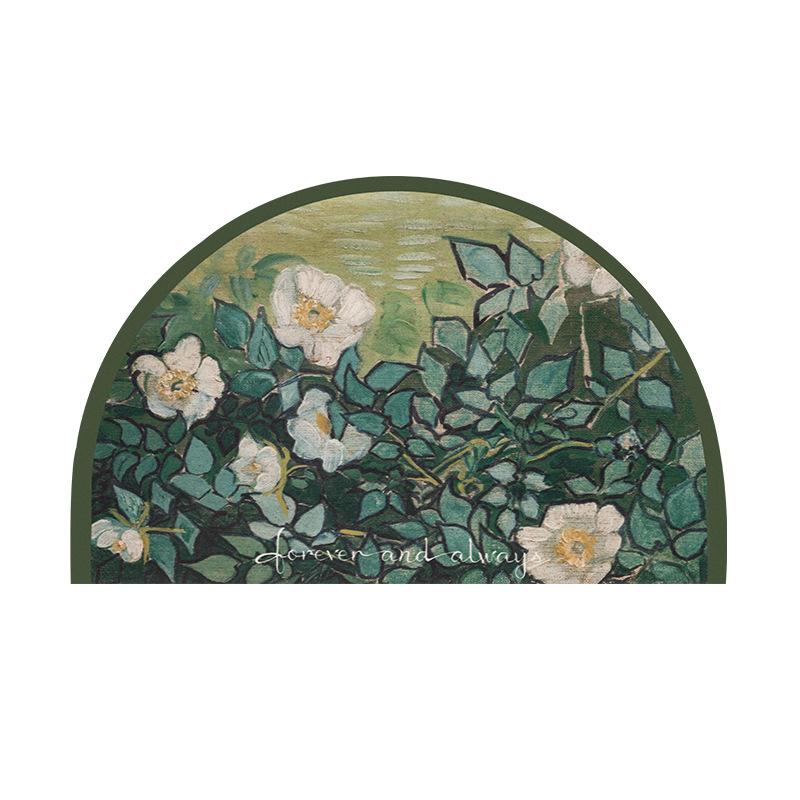 Oil Painting Bathroom Foot Mat Anti-slip Absorbent Carpet Bathroom Foot Mat Toilet Entrance Diatom Mud Cushion