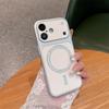 Effen Kleur Creatieve Telefoonhoes voor iPhone 16 Pro Max/15/17 met Groot Venster, Unisex