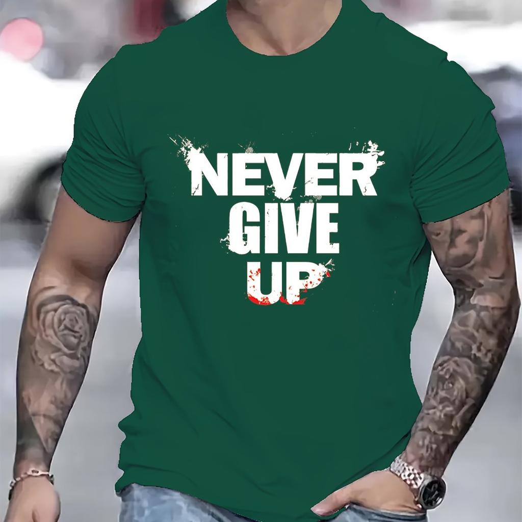 T-shirt Unisex Estiva 100% Cotone alla Moda Casual Sportiva Larga con Stampa Lettere Girocollo a Maniche Corte Top