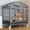 Medium & Large Dog Indoor Kennel with Full Square Tube Design and Built-in Toilet