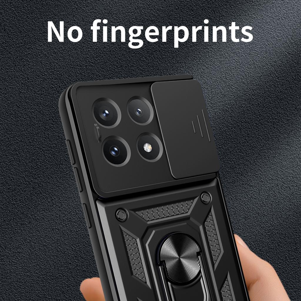 For Xiaomi Poco X6 Pro 5G/Redmi K70E 5G Case PC+TPU Anti-drop Phone Cover with Slide Lens Window