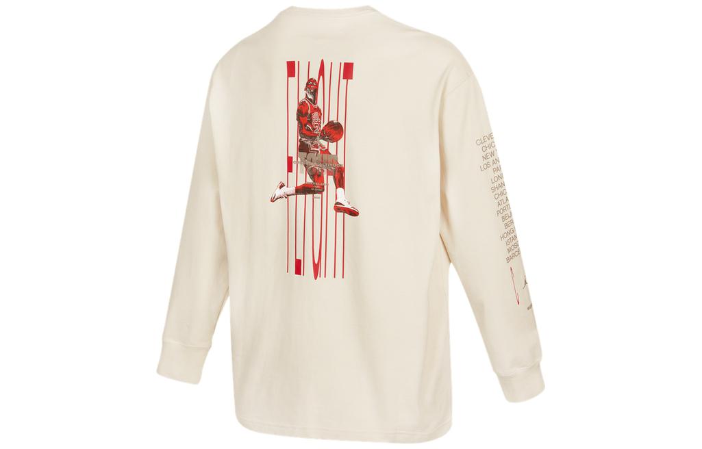 Мужские футболки Jordan Экру Круглый вырез Умеренный прямой крой DM0847-104 L