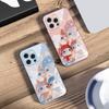 Cute Pink Twin Rabbits For iPhone 16 E 15 14 13 Plus 12 Mini 11 Pro Max XR Xs Max X 7 8 6 6S 2022 Tempered Glass Phone Case