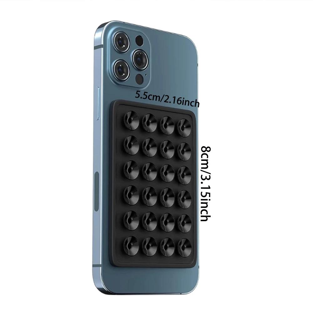 1PC Supporto a Ventosa in Silicone per Telefono Supporto a Ventosa Multifunzionale Supporto da Parete a Ventosa Quadrato Antiscivolo Supporto per Custodia Monolaterale Adesivo Posteriore