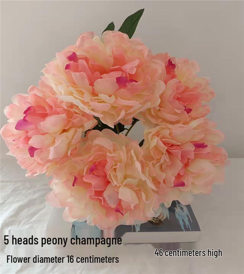 Pfingstrose Seidenblumenstrauß, 8 Köpfe - Künstliche Dekoration für Wohnzimmer & Hochzeit, Kostenloser Versand
