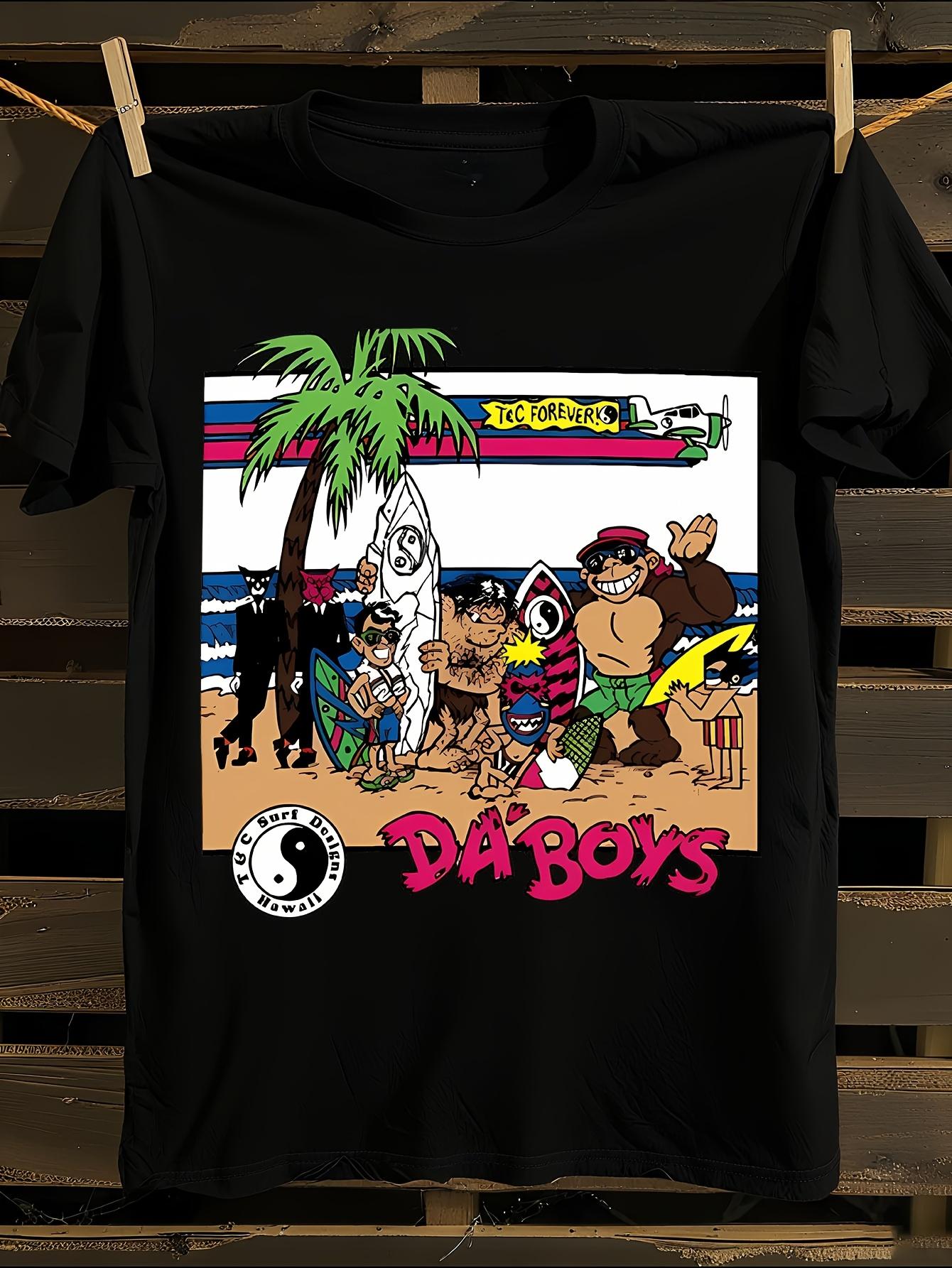 Plus Size Hawaiian Surf Tshirt M