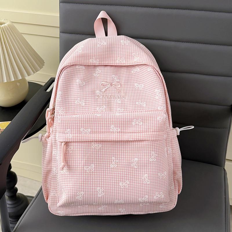 Bow Embroidery Student Schoolbag Women s Large Capacity Backpack