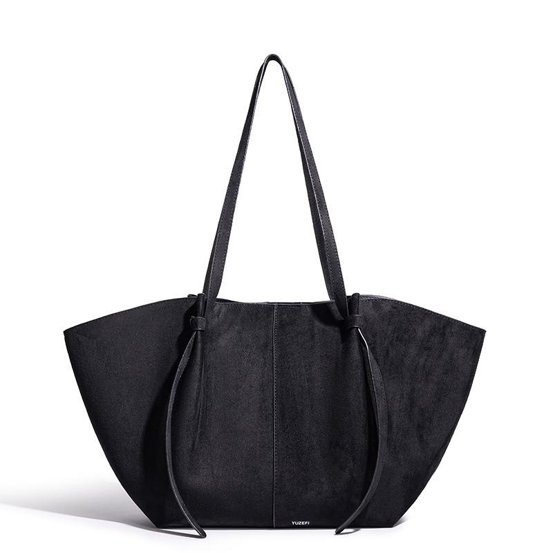 Quick hair new light large capacity messenger tote bag European retro style high texture trendy women's bag
