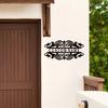 Metal Wall Art Black Welcome Sign Hollow Design Personalized Script Home Wedding Decor