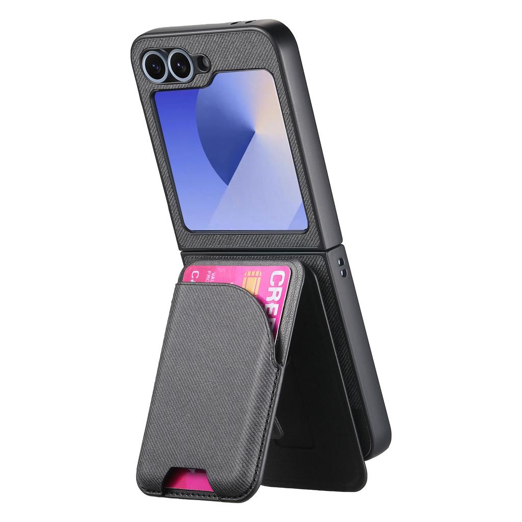 2 in 1 Detachable Vertical Card Solt Wallet Leather Case For Samsung Galaxy Z Flip 7 FE 6 5 Cowboy Magnetic For Magsafe Cover