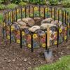 Hinterhof Blumenbeet Begrenzung Gartenzaun Tierbarriere, Schmetterling Floral Metalldraht Panel Begrenzung, Gebogenes Dekoratives Panel, Barriere für Hunde, Kaninchen,