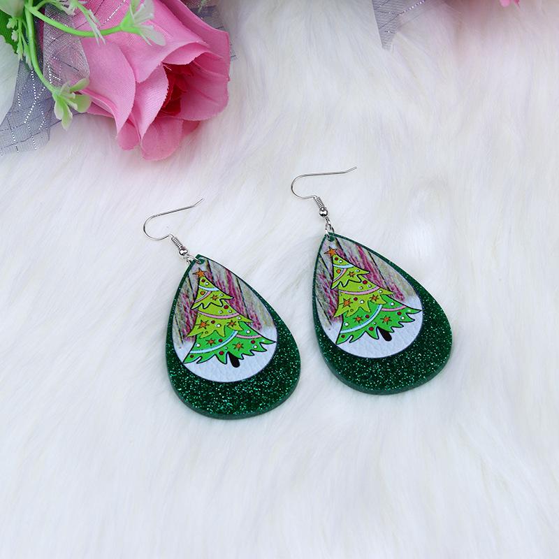 Snowman & Reindeer Christmas Teardrop Earrings
